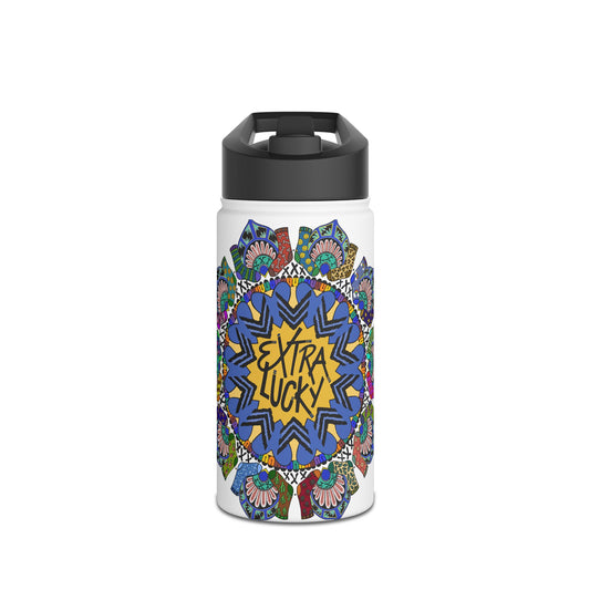 Extra Lucky Stainless Steel Water Bottle, Standard Lid