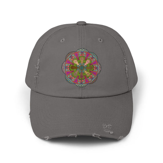 "We're Not Going Back" Mandala Unisex Distressed Cap