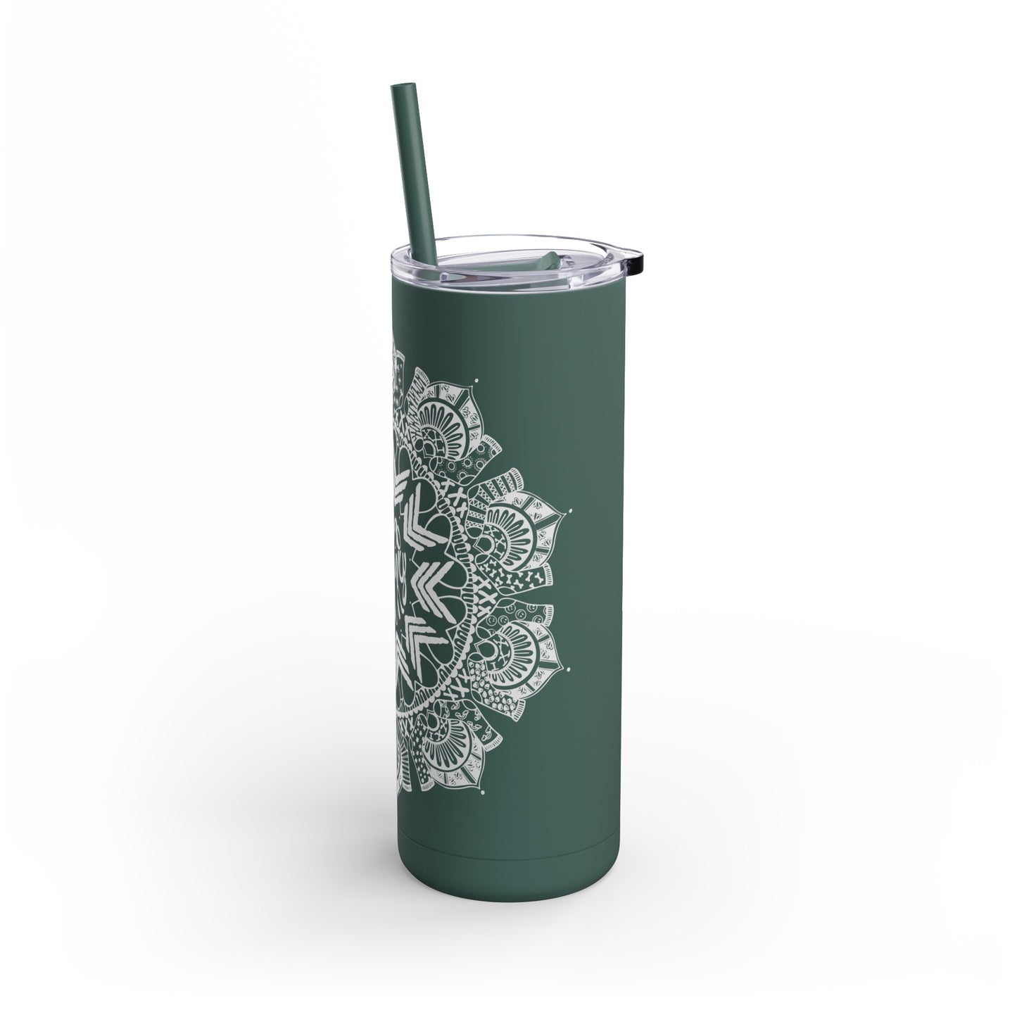 Extra Lucky Maars Maker Skinny Matte Tumbler, 20oz white on Black, Pine Needle, Deep Teal, Indigo