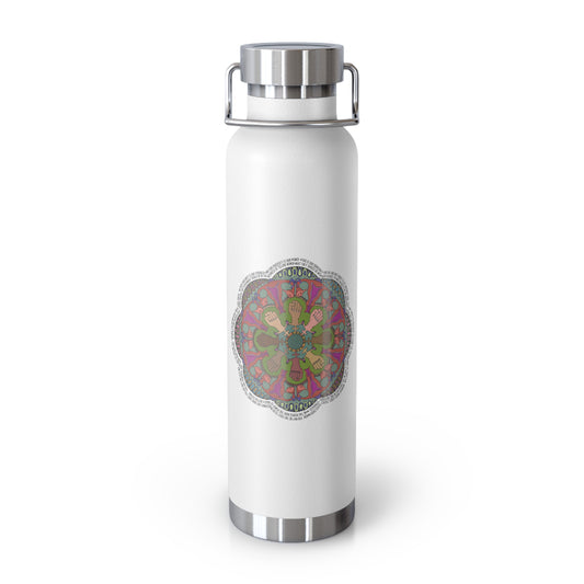 "We're Not Going Back" Mandala Copper Vacuum Insulated Bottle, 22oz