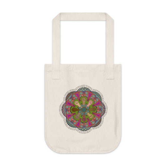 "We're Not Going Back" Mandala Organic Canvas Tote Bag