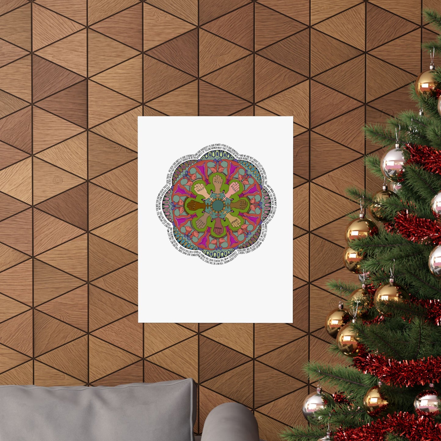 "We're Not Going Back" Mandala Matte Vertical Poster